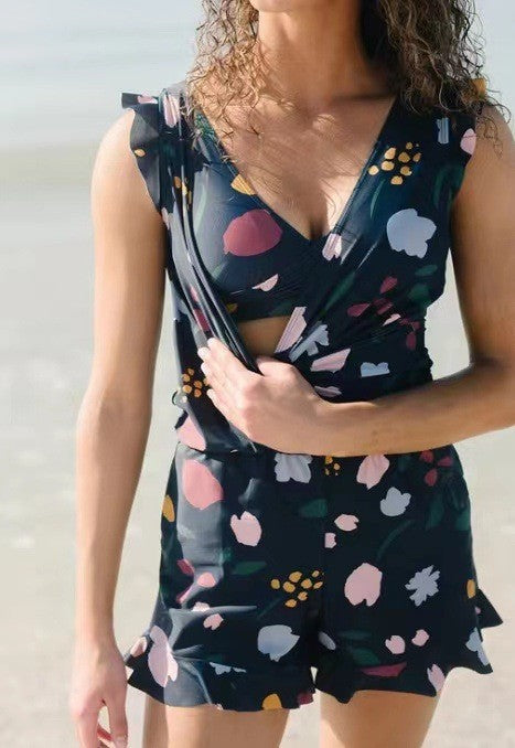🎉Summer Hot Sale 49% OFF🔥😍Swim Romper Built-in Bra & Shorts with Pockets👗Free Shipping-2