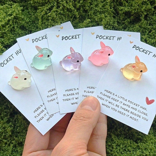 🎁Easter Sale 49% OFF🔥Handmade Easter Rabbit Pocket Hug With Inspirational Card