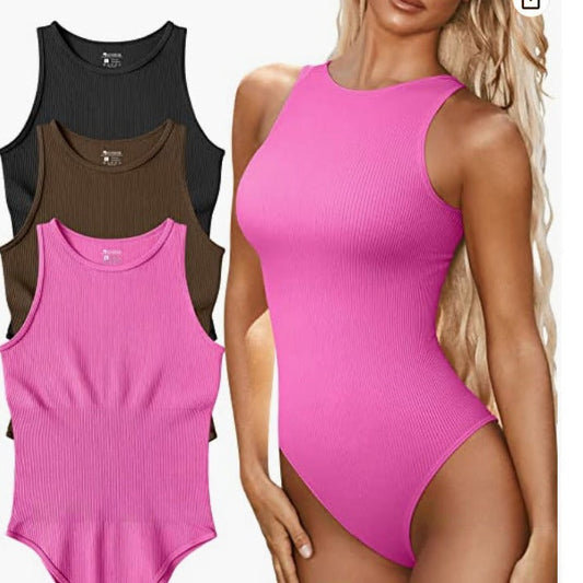 🎁LAST DAY 49% OFF🔥Sleeveless Halter Neck Bodysuits🎁BUY 2 GET 1 FREE🔥Only ￡6.66/each