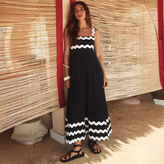 💃Summer Hot Sale 49% OFF - 2024 Spring & Summer New Halter Long Dress Printed Long Dresses