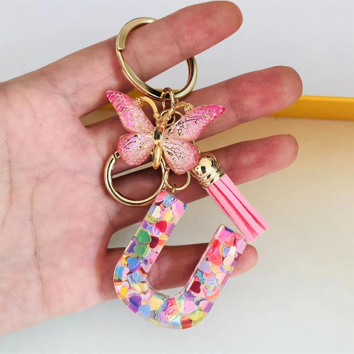 ⏰BUY 1 GET 1 FREE ONLY TODAY🌼Initial Letter Keychains🦋-20