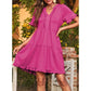 💃2026 Summer Hot Sale 49% OFF🌈Women's V Neck Ruffle Casual A-Line Flowy Swing Shift Dress