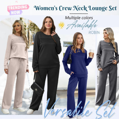 🔥LAST DAY SALE 70% OFF👍✨Women's Crew Neck Top & Drawstring Pants Set