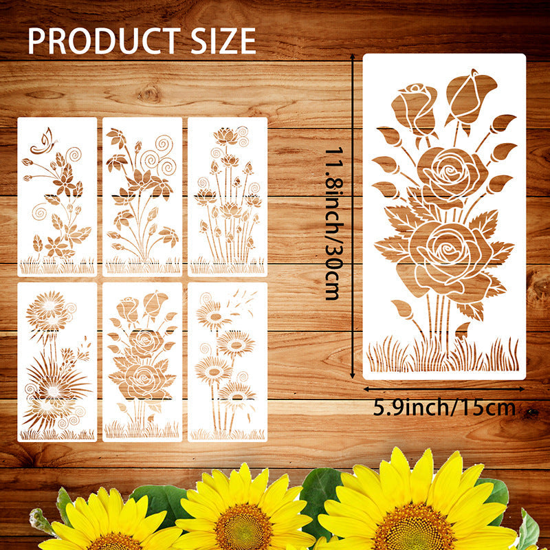 🔥Summer Hot Sale Promotion-49% OFF🌻Garden Fence Large Flower Stencils🖌️DIY decoration-22