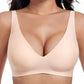 💗LAST DAY SALE 50% OFF⚡50K+ SOLD!!💕 Jelly Wireless Womens Comfortable Wireless Bras Push Up Bralettes Seamless Tshirts Bras Deep V Everyday Bras