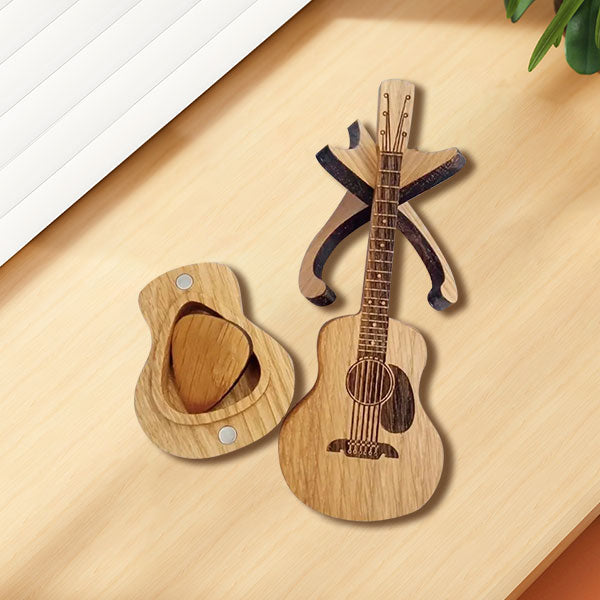 (🔥HOT SALE NOW 49% OFF) -Wooden Acoustic Guitar Pick Box🎸-1