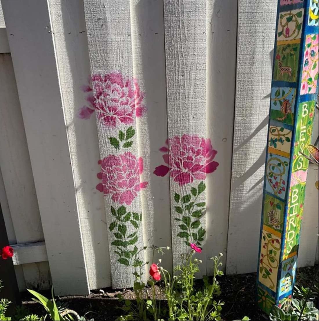 🔥Summer Hot Sale Promotion-49% OFF🌻Garden Fence Large Flower Stencils🖌️DIY decoration-8