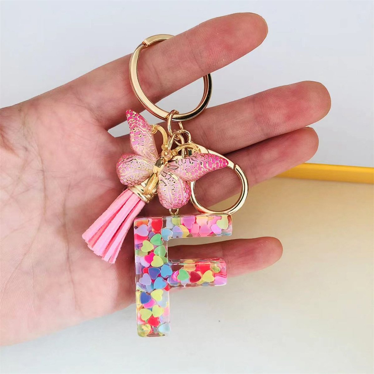 ⏰BUY 1 GET 1 FREE ONLY TODAY🌼Initial Letter Keychains🦋-5