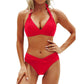 Only £11.99 Last Day Promotion!🎁🔥Flattering Two-Piece Bikini Set – Push-Up Halter & V-Cut Bottom