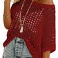 💥💥This Week's Special Price💥Women's Summer Scoop Neck ShortSleeve Sweater Casual Crochet Hollow Out KnitTops