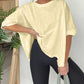 💥Women's Solid Colour Loose Round Neck Oversized T-Shirt 💥 Free Shipping-6