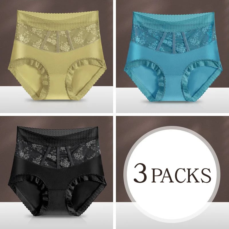 🌷Pay 1 Get 3pcs🌷Sexy Tummy Control Hip Lifting Seamless Ice Silk Panties-19