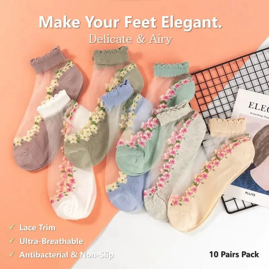 🌺Floral Lace Women's Spring Summer Ankle Socks