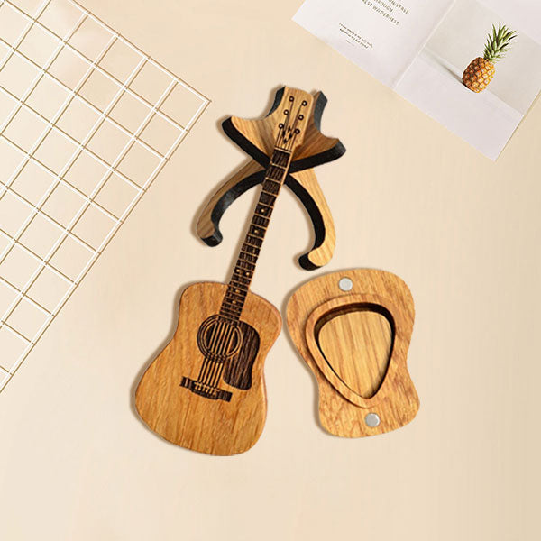 (🔥HOT SALE NOW 49% OFF) -Wooden Acoustic Guitar Pick Box🎸-3