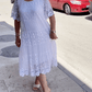 🔥Summer Sale 49% OFF💝Solid Color Short Sleeve Lace Dress👗-7