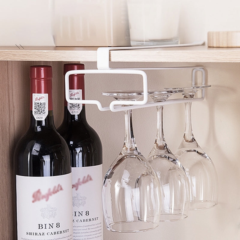 🔥Hot Sale 49% OFF🔥Under Cabinet Single Row Wine Glass Holder-3