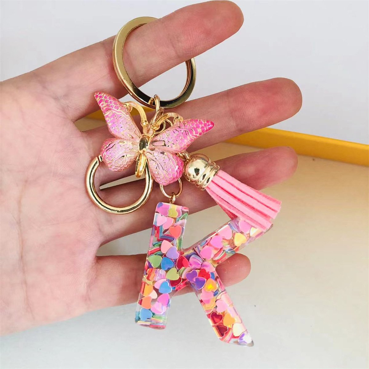 ⏰BUY 1 GET 1 FREE ONLY TODAY🌼Initial Letter Keychains🦋-10