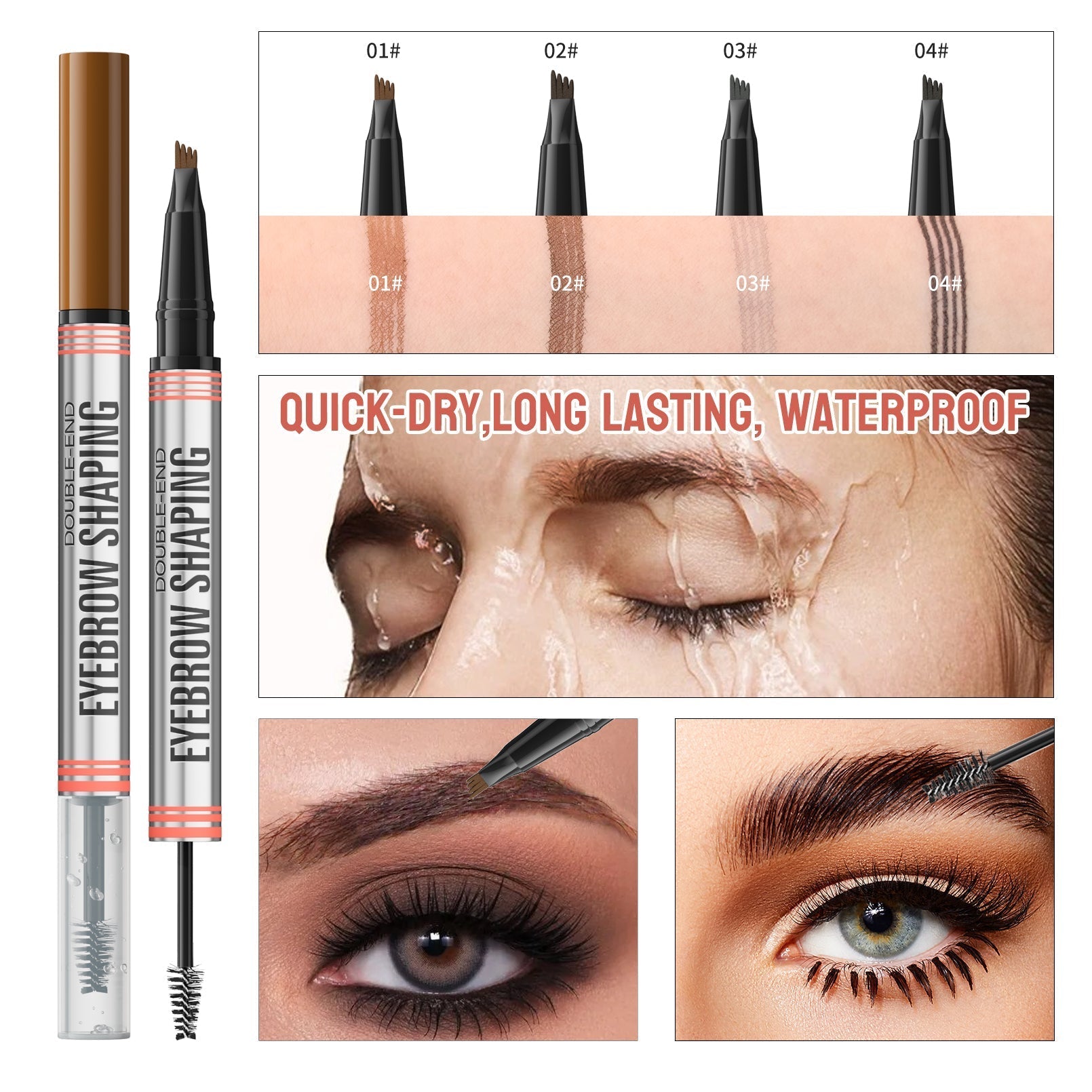 🔥PAY 1 GET 2 PCS🔥2-in-1 Brow Pen and Sealing Brow Gel for Real Fuller Eyebrows🥳-6