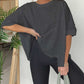 💥Women's Solid Colour Loose Round Neck Oversized T-Shirt 💥 Free Shipping-8