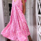 🌸Spring Specials💐 V-neck printed short-sleeved long dress