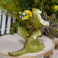 🔥🔥2025 Mother's Day Gift 50% Off--Miniature Green Dragon Reading on Giant Book Figurine