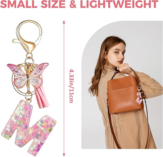⏰BUY 1 GET 1 FREE ONLY TODAY🌼Initial Letter Keychains🦋-27