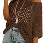 💥💥This Week's Special Price💥Women's Summer Scoop Neck ShortSleeve Sweater Casual Crochet Hollow Out KnitTops
