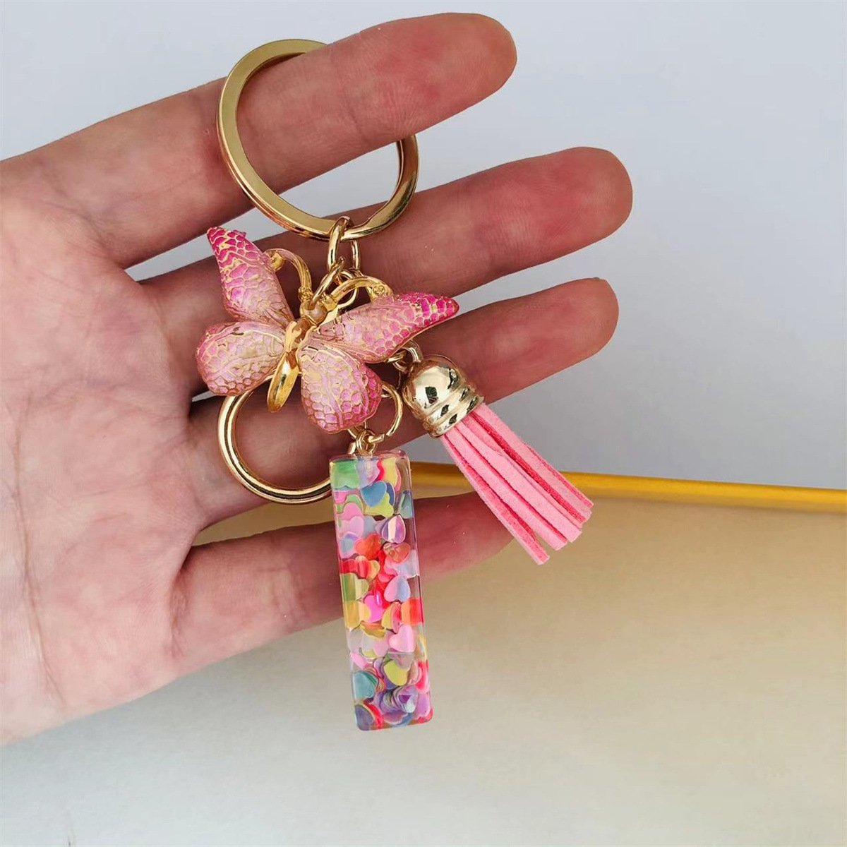 ⏰BUY 1 GET 1 FREE ONLY TODAY🌼Initial Letter Keychains🦋-8