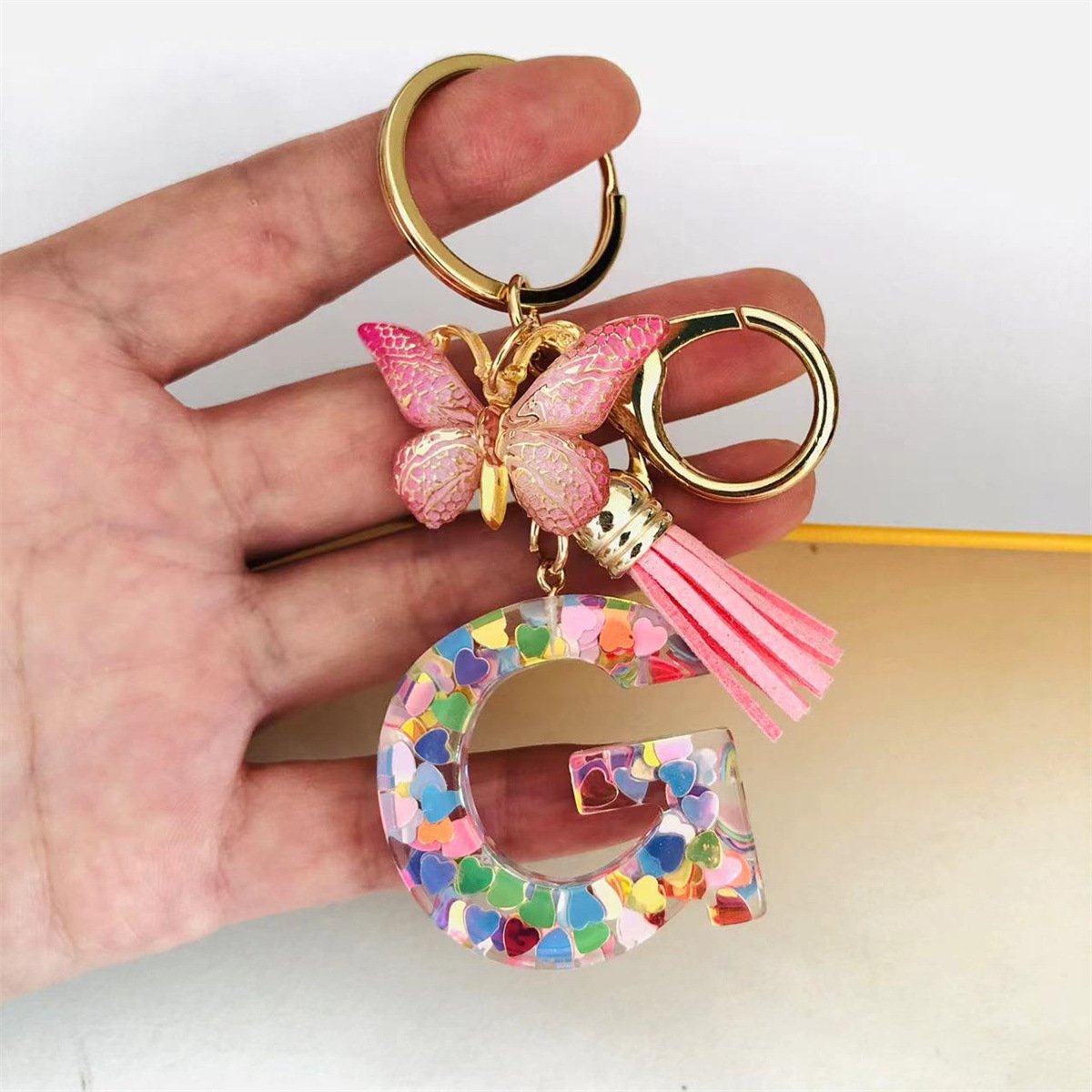 ⏰BUY 1 GET 1 FREE ONLY TODAY🌼Initial Letter Keychains🦋-6