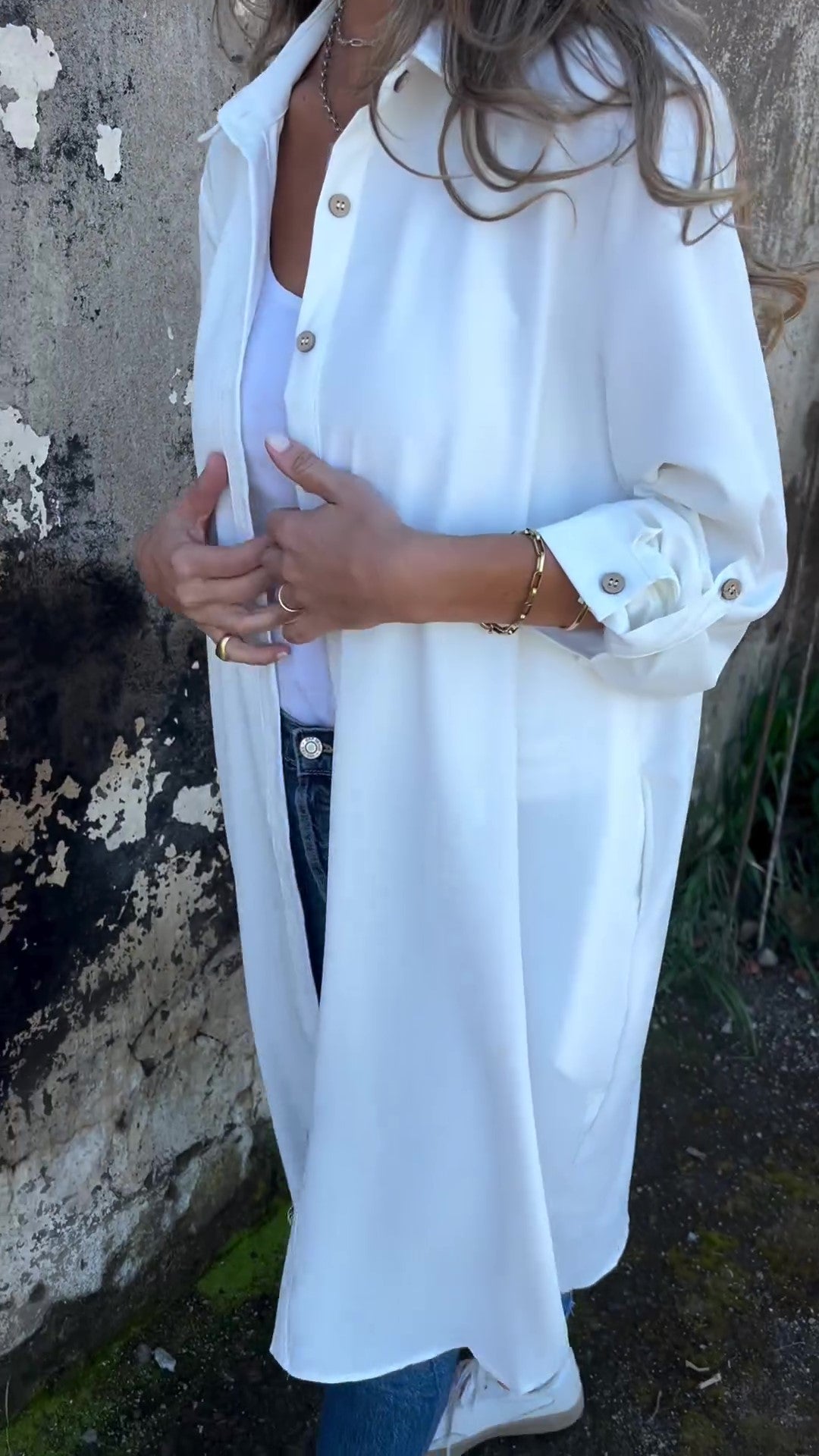 🔥LAST DAY 49% OFF🔥Women's Casual Lapel Solid Color Shirt Coat-6