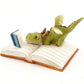 🔥🔥2025 Mother's Day Gift 50% Off--Miniature Green Dragon Reading on Giant Book Figurine