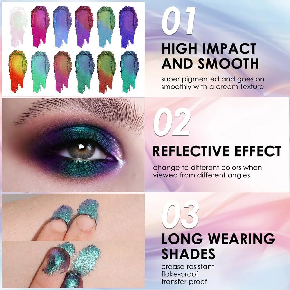 🔥This Week's Special Price：￡7.99!!🔥Double chrome eye shadow-8