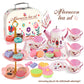 🎁HOT SALE 49% OFF🎁Unicorn Castle Pretend Tin Teapot and dessert rack set-12