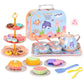 🎁HOT SALE 49% OFF🎁Unicorn Castle Pretend Tin Teapot and dessert rack set-9