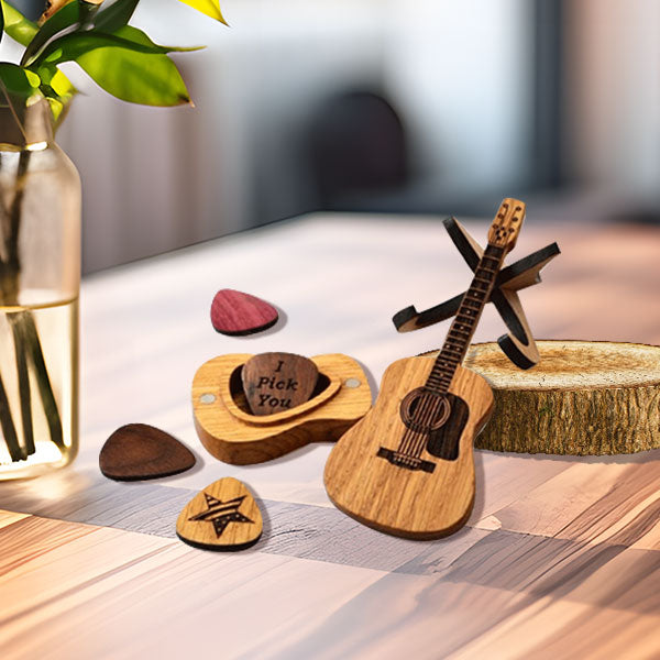 (🔥HOT SALE NOW 49% OFF) -Wooden Acoustic Guitar Pick Box🎸-5