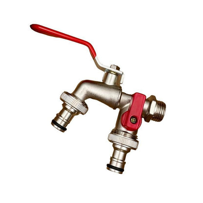 🔥Last Day 49% OFF🔥Universal Stainless Steel Double Outlet Garden Water Faucet