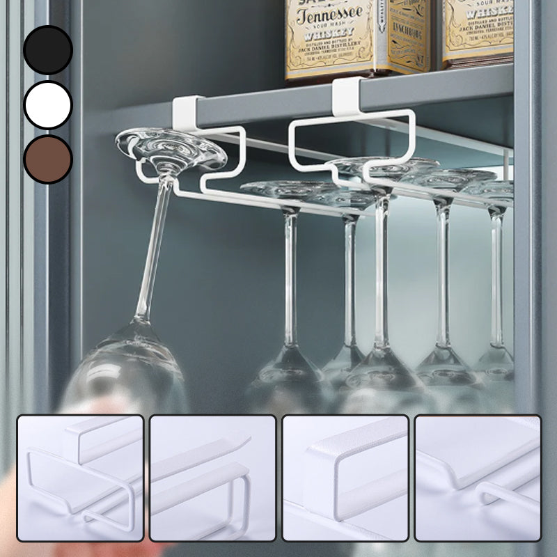 🔥Hot Sale 49% OFF🔥Under Cabinet Single Row Wine Glass Holder-2