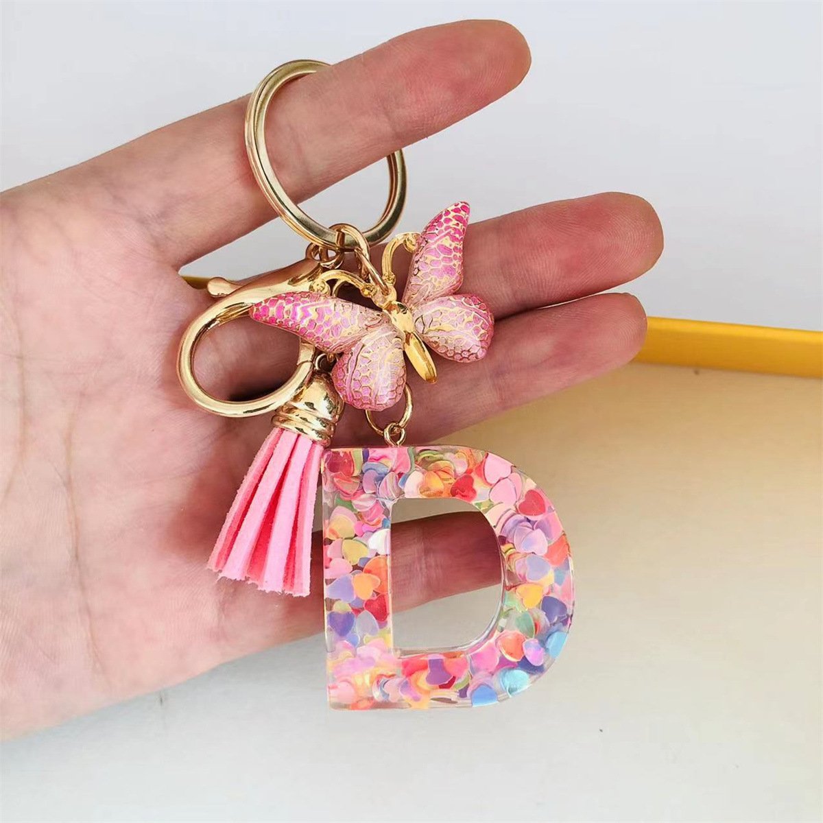 ⏰BUY 1 GET 1 FREE ONLY TODAY🌼Initial Letter Keychains🦋-3