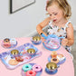 🎁HOT SALE 49% OFF🎁Unicorn Castle Pretend Tin Teapot and dessert rack set-1