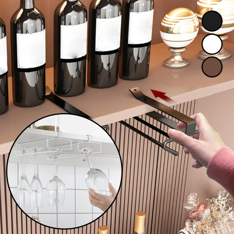 🔥Hot Sale 49% OFF🔥Under Cabinet Single Row Wine Glass Holder