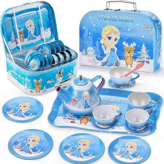 🎁HOT SALE 49% OFF🎁Unicorn Castle Pretend Tin Teapot and dessert rack set