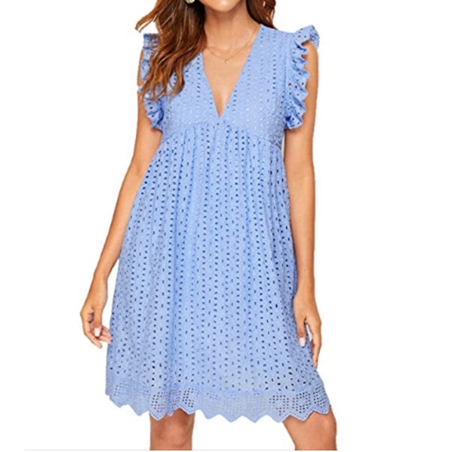⏰ Last Day Promotion 49% OFF💕California Romper Elegant Lace Hollow Dress with pockets-7