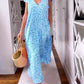 🌸Spring Specials💐 V-neck printed short-sleeved long dress