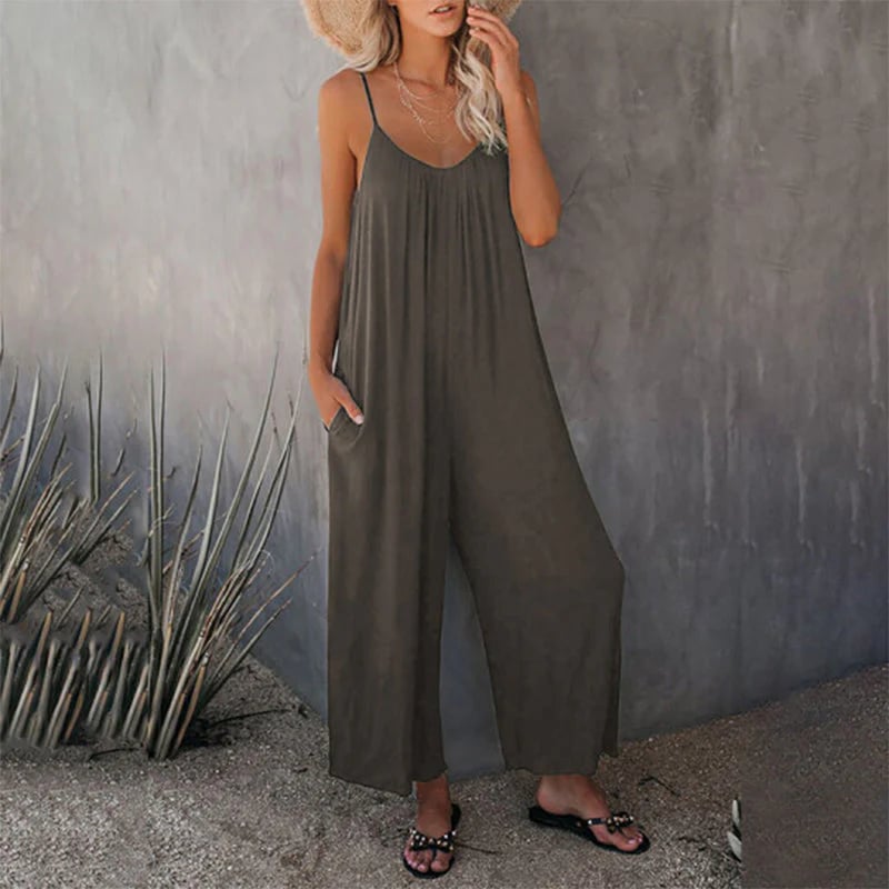⏰Clearance Sale-49% OFF🌹Loose Sleeveless Strap Stretchy Jumpsuit-15