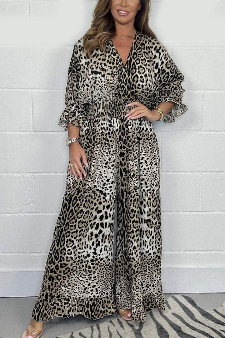 🔥🐆Last Day Promotion 49% OFF - 👗Leopard print casual loose jumpsuit-3
