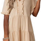 💃2026 Summer Hot Sale 49% OFF🌈Women's V Neck Ruffle Casual A-Line Flowy Swing Shift Dress