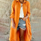 🔥LAST DAY 49% OFF🔥Women's Casual Lapel Solid Color Shirt Coat-1