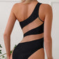 🔥Last Day Special Price £11.99!!💥Sexy One Shoulder Mesh Bikini Bodysuit