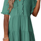 💃2026 Summer Hot Sale 49% OFF🌈Women's V Neck Ruffle Casual A-Line Flowy Swing Shift Dress