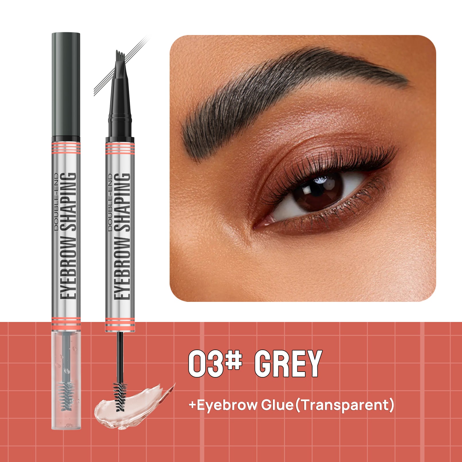 🔥PAY 1 GET 2 PCS🔥2-in-1 Brow Pen and Sealing Brow Gel for Real Fuller Eyebrows🥳-11